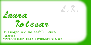 laura kolesar business card